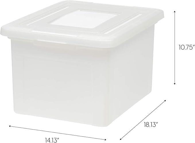 IRIS USA File Box, Plastic File Organizer - Image 2