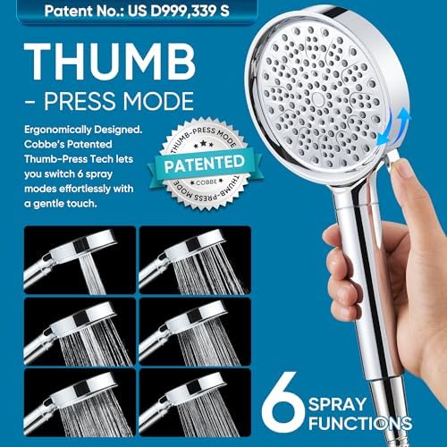 Cobbe Filtered Shower Head with Handheld, Water Softener for Hard Water - Image 5
