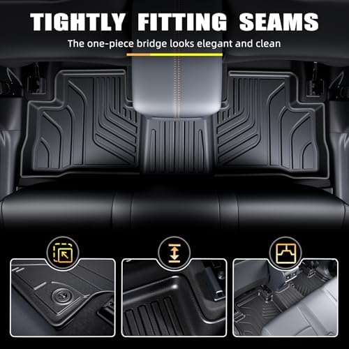 Floor Mats & Cargo Liner Set for 2019-2025 Toyota RAV4 Hybrid&Gas, All Weather TPE Custom Fit Floor & Trunk Protection Mats - Image 4