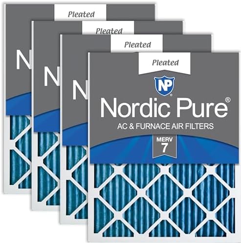 Nordic Pure 18x20x1 Pleated MERV 7 Air Filters 4 Pack by NordicPure
