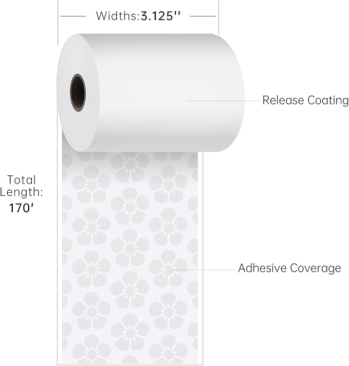 Sticky Thermal Receipt Paper 3 1/8" x 170' | 6 Rolls Linerless Wrinkle-Free - Image 4