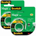 Scotch Magic Tape, 1 Roll, Great for Gift Wrapping, Numerous Applications, Invisible, Engineered for Repairing, 1/2 x 450 Inches, Dispensered (104) (Pack of 2) by ScotchBrand