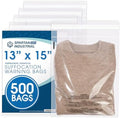 13" X 15" (500 Count) Self Seal Clear Poly Bags with Suffocation Warning by SpartanIndustrial
