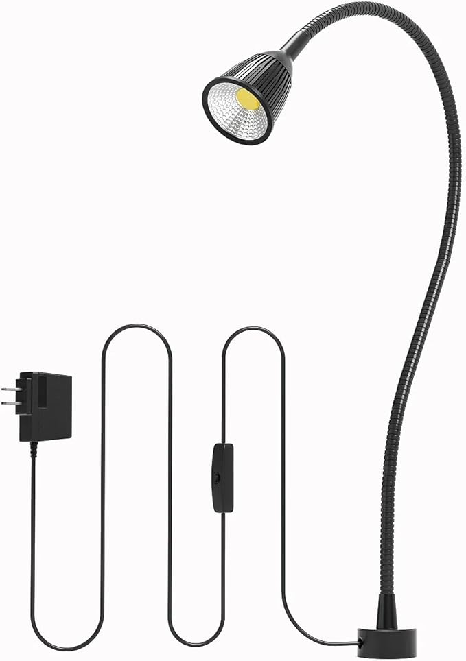 Led Magnetic Work Light 400mm FlexibleGooseneck lamp 500 Lumens 120 Volt by SSHUNCANDA