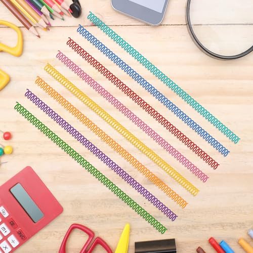 120 Pack Plastic Spiral Binding Coils Binder Binding Spirals Rings Multi Size Spiral Binding Wire Combs Spines Coils, 4:1 Pitch (5/16 Inch,Multicolor) - Image 6