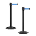 Montour Line MSR760 Set of 2 Retractable Belt Barrier Stanchion, Rubber Base by Montour+Line