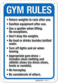 Gym Rules Return Weights to Rack After Use Sanitize Equipment After Use by SigoSigns