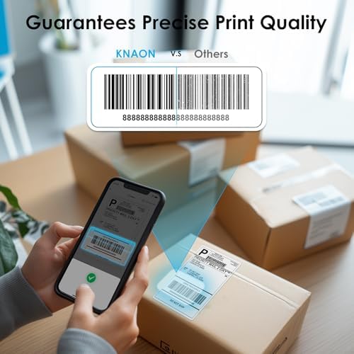 KNAON 4x6 Thermal Shipping Labels - 220 Pack Fanfold, Direct Thermal Labels - Image 6