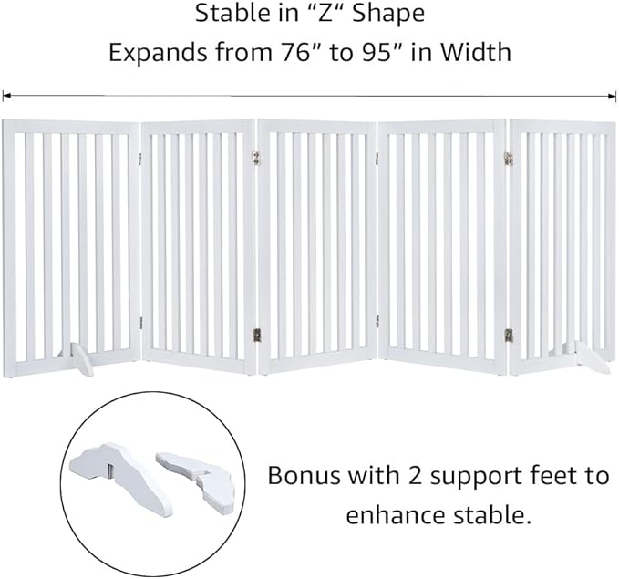 unipaws 36”H Free Standing Pet Gate - Image 4