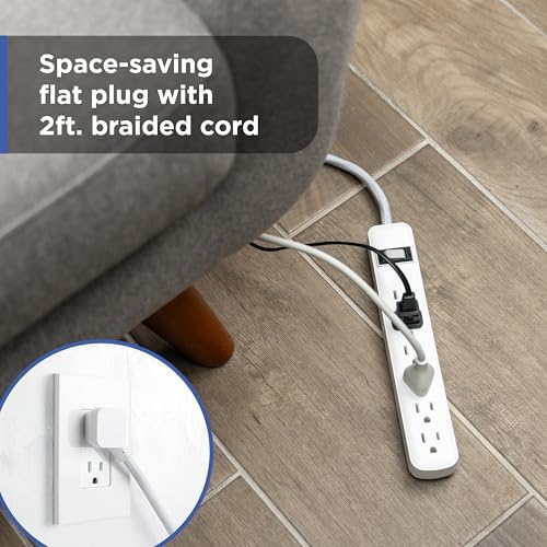 GE Surge Protector Power Strip with USB Ports, Combo Pack - Image 4