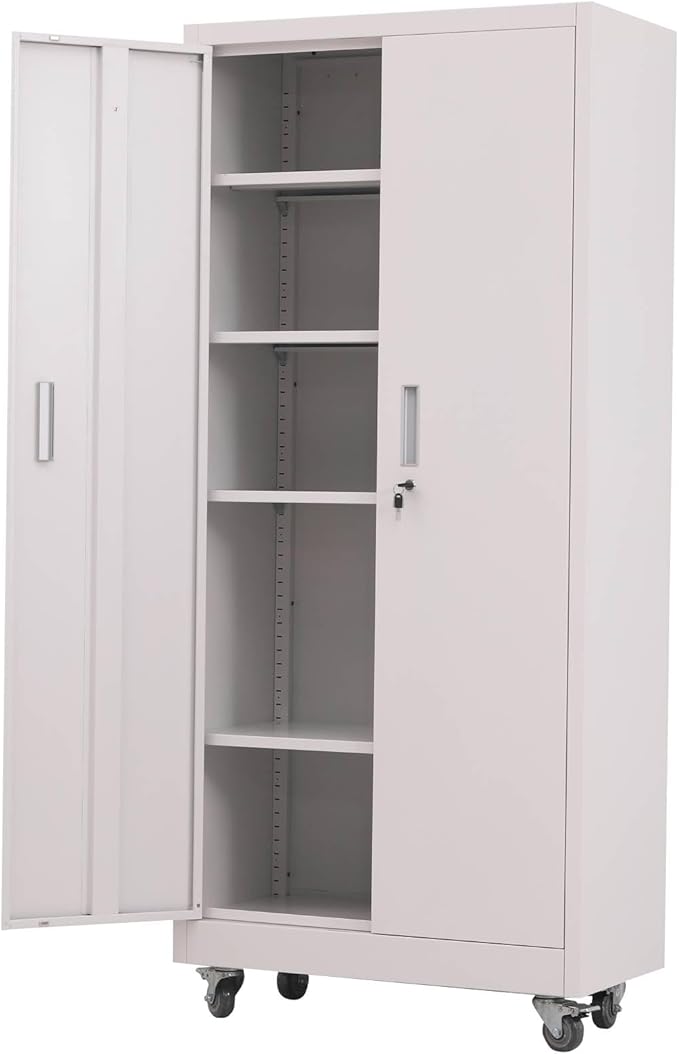 VINGLI Rolling Metal Storage Cabinet - Image 2