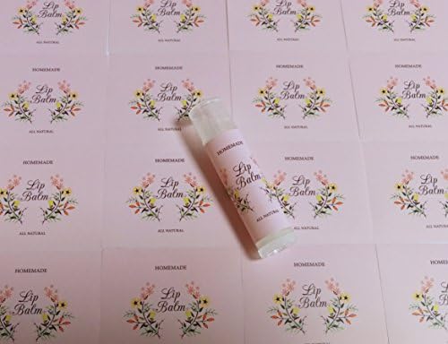Homemade Skincare Products Adhesive Labels Stickers for Lip Balm Handcream Candle Container Tubes 20pcs (T Lip Balm - Pink) - Image 3
