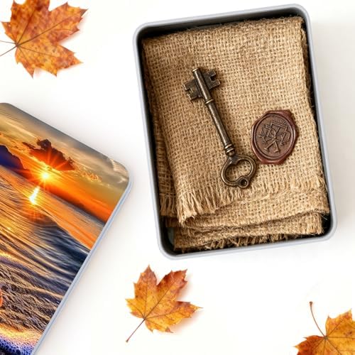Large Metal Tins Box-7.1” x4.7”x2“ Rectangular Empty Storage Box With Lid Decorative Organizer Storage Tin Case For Office/Cookie/Candy/Jewelry/Photo/Letter-Seaside Sunset - Image 4