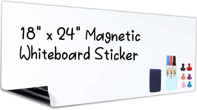 HAMIGAR Magnetic Whiteboard Contact Paper 18" x 24" Dry Erase White Board by HAMIGAR
