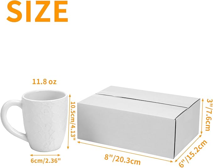 PETAFLOP 8x6x3 Shipping Boxes Set of 25, Small White Cardboard Mailer Box - Image 2