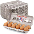 MT Products Blank Natural Pulp Egg Cartons Holds Up to Twelve Eggs - 1 Dozen - Strong Sturdy Egg Crate Cardboard Material Perfect For Storing Extra Eggs (25 Pieces) - Made in the USA by MTProducts