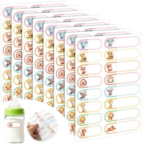 Waterproof Name Labels for Kids Daycare 320 Pcs, Animal by Tudomro