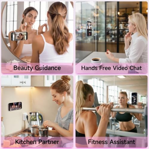 Yojaro 2 Pack Silicone Suction Phone Case Mount, Silicon Adhesive Smartphones Stand Sticky, Non Slip Suction Cup, Hands-Free Phone Accessories Holder for Selfies and Videos Pink - Image 6