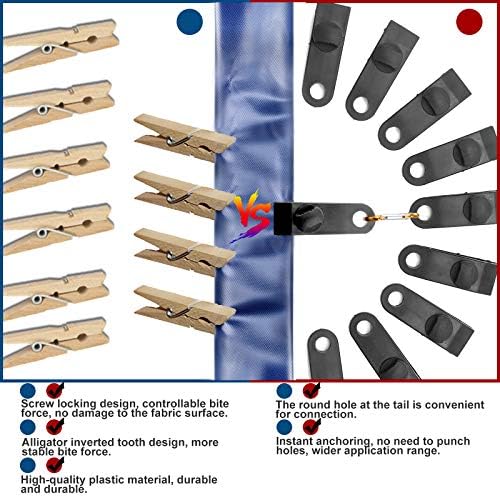 Tarp Clips Heavy Duty Lock Grip, Plastic Tarp Clamps, Linoleum Tent Clip - Image 4