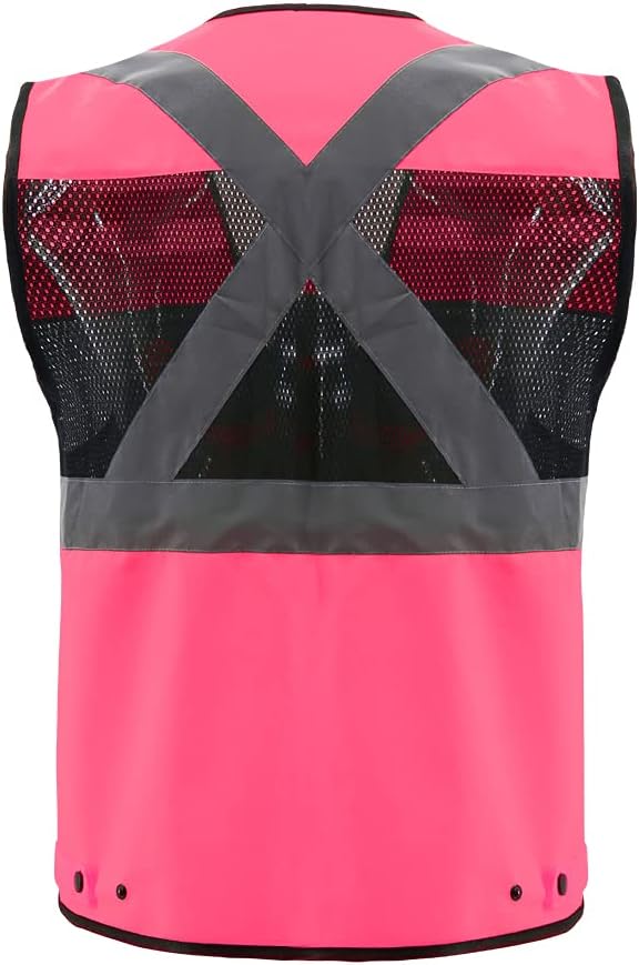 Safety Vest High Visibility Reflective Construction Vest - Image 2