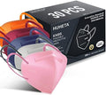 HUHETA KN95 Face Mask, 30 Pack Individually Wrapped, 5-Ply Breathable and Comfortable Safety Mask, Filter Efficiency Over 95%, Protective Cup Dust Masks Against PM2.5 (Multicolored Mask) by HUHETA