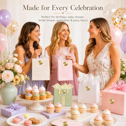 100PCS Thank You for Celebrating with Us Stickers, Embossed Matte Gold Wedding Favor Labels for Bridal Shower, Baby Shower, Engagement Party, Gift Bags & Invitations 1.6 Inch - Image 5