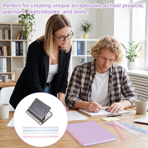 10 Hole Binding Machine for Planners with 10PCS 30Hole Spiral Binding Coils - Image 7