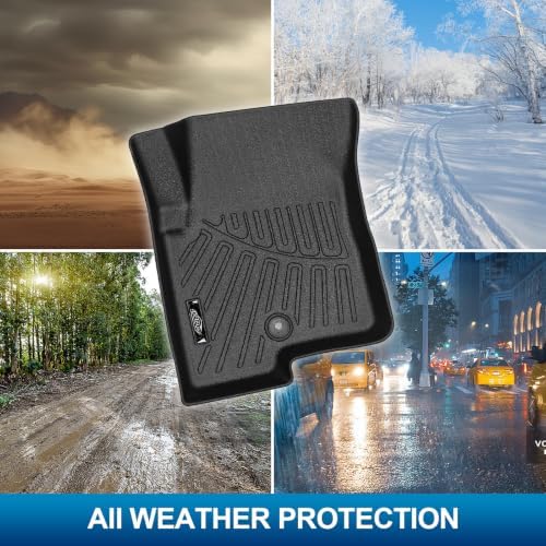 PELEUS Floor Mats Custom Fit for Jeep Compass 2007-2016, 4PC Full Set All Weather Car Liners Includes 1st 2nd Row Front Rear Seat Mats and Trunk Mat Cargo Liner, Black - Image 6