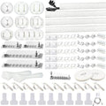 White Cable Management Organizer Kit 4 Cable Sleeve Split 311Pcs by DRIVUU