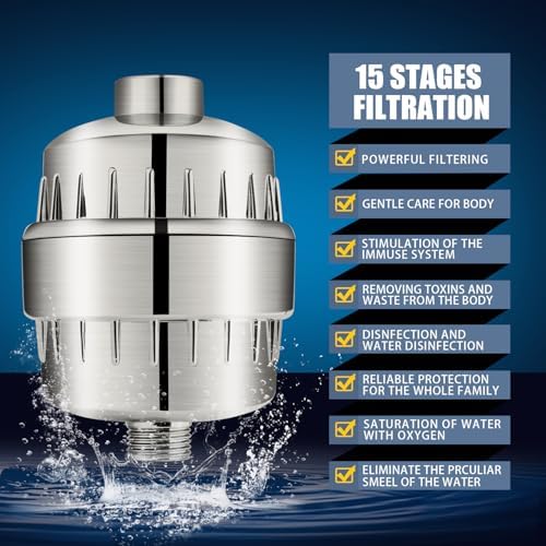 FEELSO Shower Head with Shower Filter, Filtered Shower Head for Hard Water - Image 2