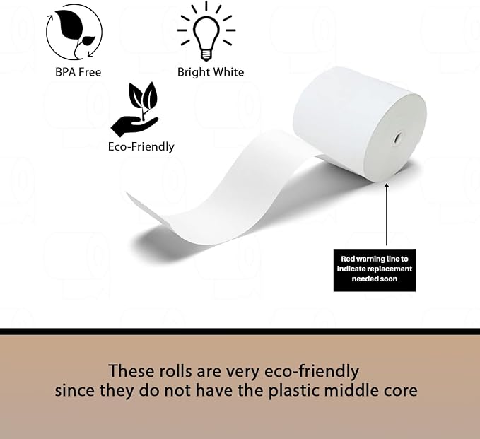 BAM POS 3 1/8" x 190' Thermal Receipt Paper Rolls - Image 6