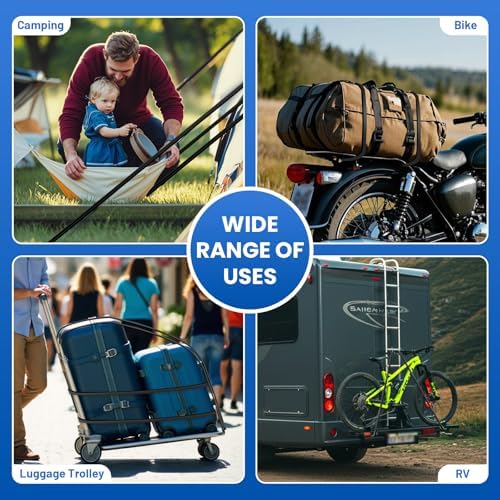 ROBLOCK 15" (20 Packs) Bungee Cords with Hooks Rubber Tarp Straps with 150% Max Stretch, 100% EPDM Bungee Cords with Metal Crimped S Hooks, Ideal for Securing Tarps, Cargo, Canvases, Weatherproof - Image 4