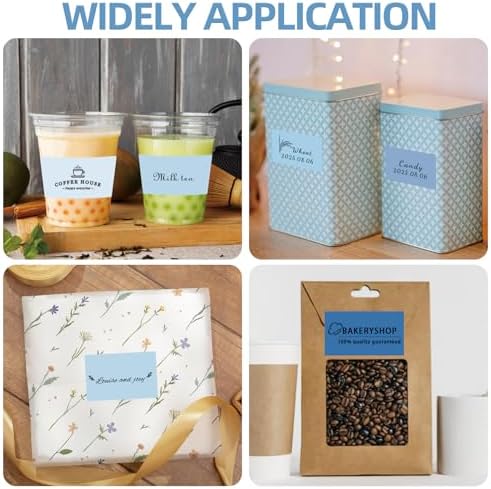 3" x 2" Blue Thermal Label,Self-Adhesive Rectangle Thermal Sticker Labels for Logo Design,Name/Price Tag,Thanks Card,Address,QR Code - Image 7