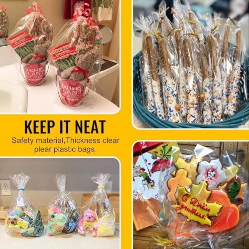50pcs 10X13 inch Clear Cellophane Bags Gift Wrap Treat Party Favors Bags - Image 4