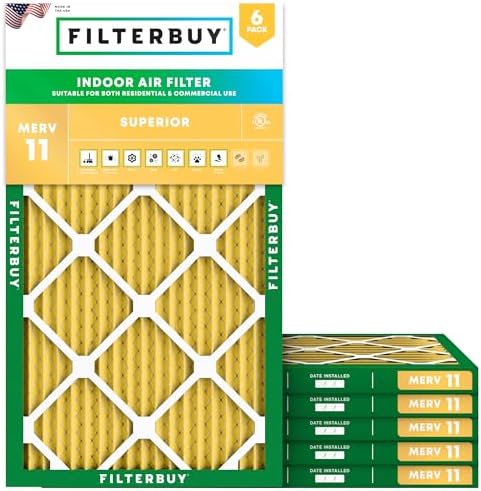 Filterbuy 14x36x1 Air Filter MERV 11 Pet & Allergy Defense (6-Pack) by Filterbuy