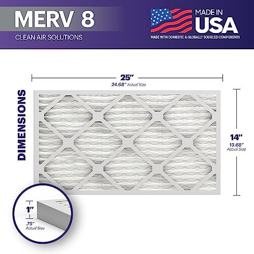 BNX TruFilter 14x24x1 Air Filter MERV 8 (6-Pack) - MADE IN USA – Dust & Pet Defense Air Conditioner HVAC AC Furnace Filters for Dust, Pet, Mold, Pollen MPR 600 – 700 & FPR 5 - Image 2