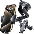 [True Military-Grade] Car Phone Holder VANMASS [Upgraded Strongest Suction&Clip] Cell Phone Mount for Dashboard Windshield Vent Kit, Truck Cradle Stand for iPhone 18 Pro Max 17 16 15 Android,Ink Black by VANMASS