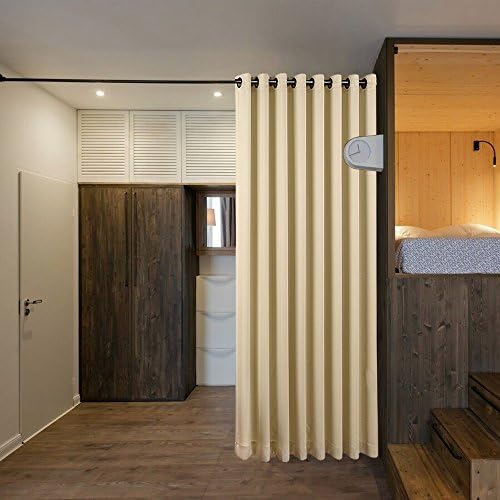NICETOWN Room Divider Heavy Curtain Screen Partitions, Basement Hospital Medical Clinic Spa Lab Cubicle Divider Privacy Screen, Patio Door Curtain (Biscotti Beige, 1 Panel, W8.3'xL10') - Image 5
