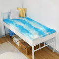 SINWEEK 3 Inch Egg Crate Memory Foam Mattress Topper Twin XL, Twin Extra Long Mattress Pads for College Dorm Room, Pressure Relieve CertiPUR-US Certified,39x80 Inches, Blue by SINWEEK