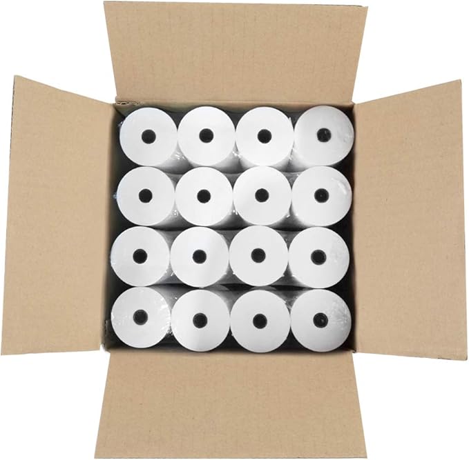 MFLABEL 32 Rolls Thermal Receipt Paper Rolls 3-1/8 x 230ft Thermal Paper Rolls by MFLABEL