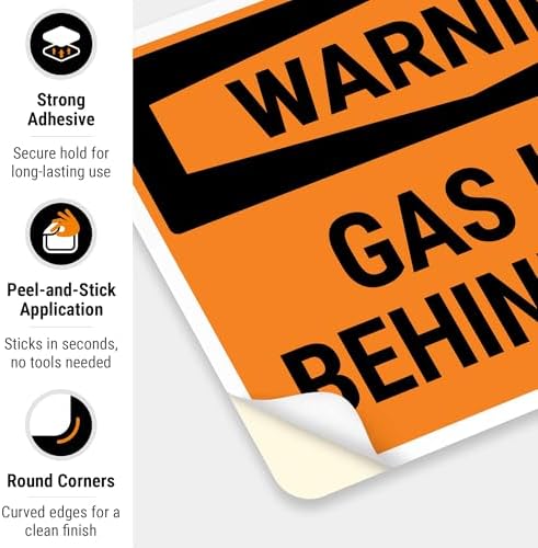 Warning Gas Line Behind Wall OSHA Sign, - Image 6