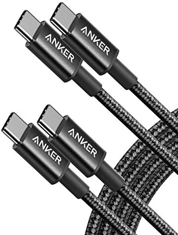 Anker USB C to USB C Cable, 60W Fast Charging Cable (2-Pack, 6 ft, Black) by Anker