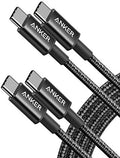Anker USB C to USB C Cable, 60W Fast Charging Cable (2-Pack, 6 ft, Black) by Anker
