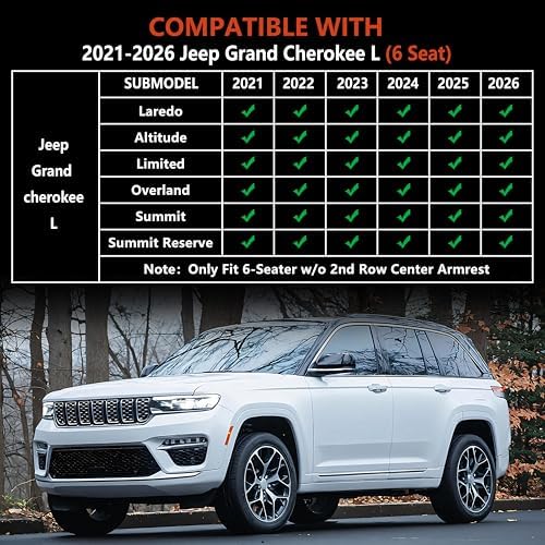 KARPAL Floor Mats for 2021-2025 2026 Jeep Grand Cherokee L (6 Seats) - Image 2