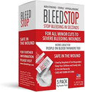BleedStop™ First Aid Powder for Blood Clotting, Trauma Kit, Blood Thinner Patients, Camping Safety, and Survival Equipment for Moderate to Severe Bleeding Wounds or Nosebleeds 5 Pack 15g by BleedStop