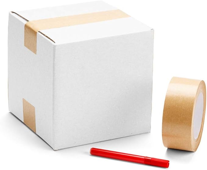 PETAFLOP Shipping Boxes 4x4x4 White Cardboard Box Kraft Corrugated Small - Image 5