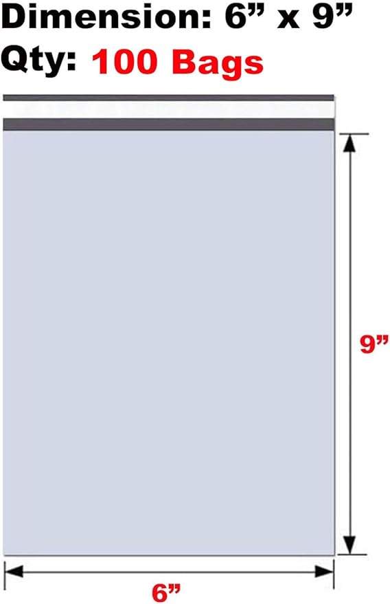 iMBAPrice 100 - 6X9 Premium Matte Finish Self-Sealing Non-Padded White Poly - Image 2