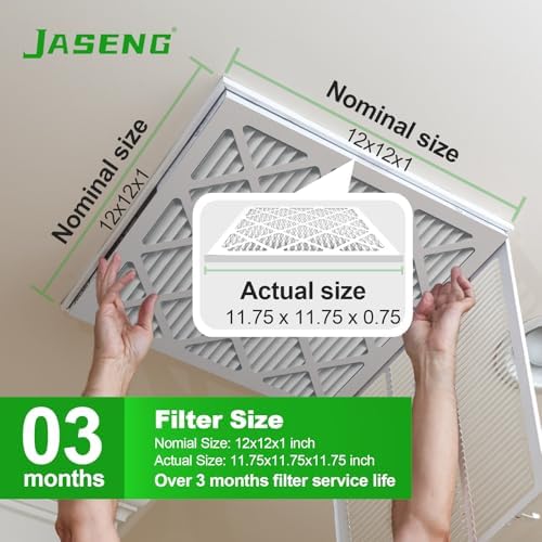 12x12x1 MERV 8 Air Filter, 4-Pack for Furnace HVAC - Image 2