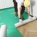 39" x 100' Heavy-Duty Temporary Floor Protection for Construction & Renovation, Green, Surface Protection Film for Hardwood Floors, Tile&Hard Paint Protection. (S-180G 39" x 100') by spriteshield