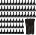 60Pcs Large Heavy Duty Lock Grip Tarp Clips with 200Pcs Zip Cable Ties by AMURS